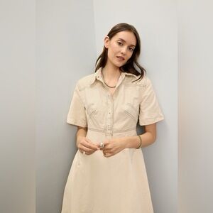 Rosetta Getty Bone Shirtdress